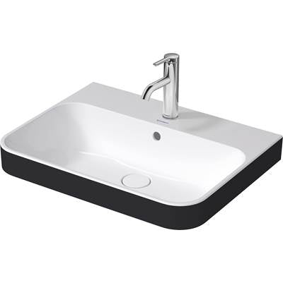 Duravit 2360606100 - Duravit Happy D.2 23 5/8" Rectangular Vessel Sink In White With Single Faucet Hole And With Overflow