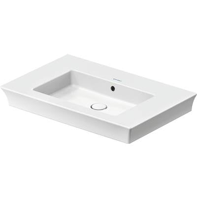 Duravit 2363750060 - Duravit White Tulip 29 1/2" Rectangular Wall Mounted Sink In White With Overflow