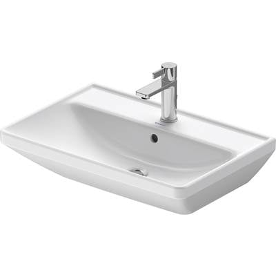 Duravit 2366650000 - Duravit D-Neo 25 5/8" Rectangular Wall Mounted Sink In White With Single Faucet Hole And With Overflow