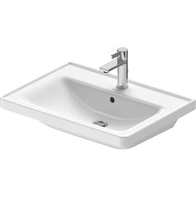Duravit 2367650000 - Duravit D-Neo 25 5/8" Rectangular Wall Mounted Sink In White With Single Faucet Hole And With Overflow