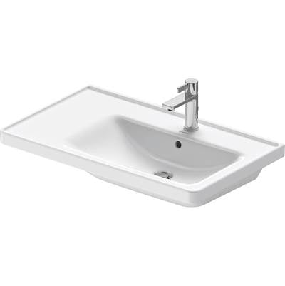 Duravit 2370800000 - Duravit D-Neo 30 1/2" Rectangular Wall Mounted Sink In White With Single Faucet Hole And With Overflow