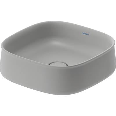 Duravit 2373426779 - Duravit Zencha 16 1/2" Rectangular Vessel Sink In Satin Matte Gray