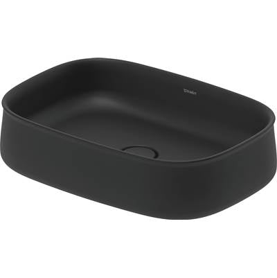 Duravit 2373551379 - Duravit Zencha 21 5/8" Rectangular Vessel Sink In Matte Anthracite