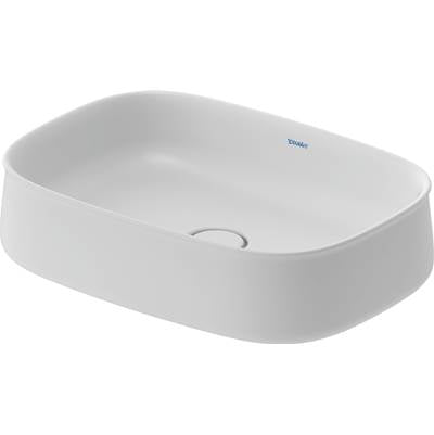 Duravit 2373553279 - Duravit Zencha 21 5/8" Rectangular Vessel Sink In Satin Matte White