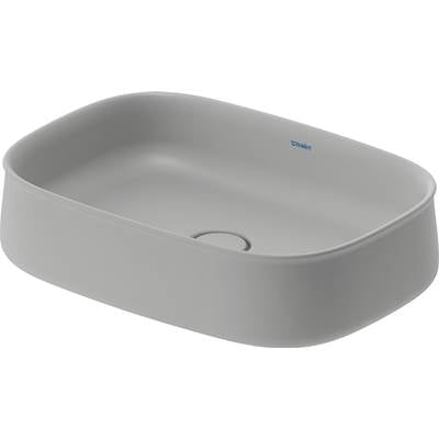 Duravit 2373556779 - Duravit Zencha 21 5/8" Rectangular Vessel Sink In Satin Matte Gray