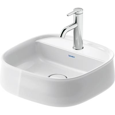 Duravit 2374420071 - Duravit Zencha 16 1/2" Rectangular Vessel Sink In White With Single Faucet Hole And