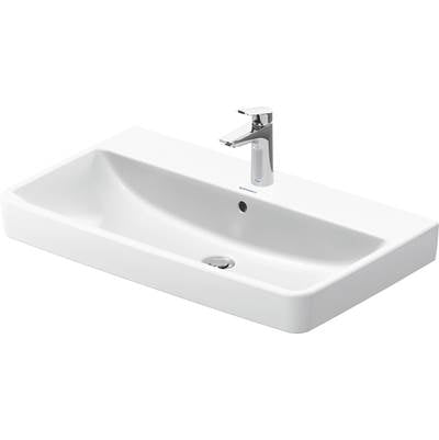 Duravit 23758000002 - Duravit No.1 31 1/2" Rectangular Wall Mounted Sink In White With Single Faucet Hole And With Overflow