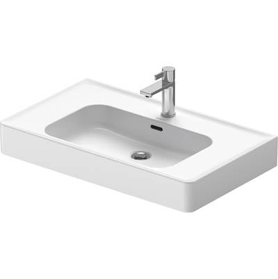 Duravit 2377800000 - Duravit Soleil By Starck 31 1/2" Rectangular Wall Mounted Sink In White With Single Faucet Hole And With Overflow