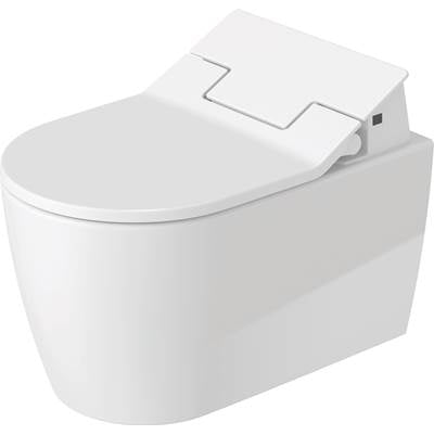 Duravit 2529592092 - Duravit Me By Starck 1.28/0.8 Gpf Dual Flush Rimless Ada Compliant Compact Elongated Wall Mounted Toilet In White With Hygieneglaze - Seat, Actuator, And In-Wall Tank And Carrier Sold Separately