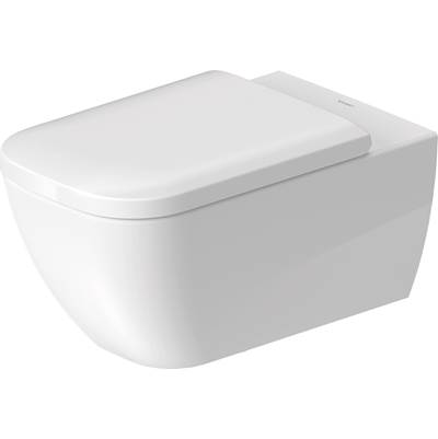 Duravit 2550090092 - Duravit Happy D.2 1.6/0.8 Gpf Dual Flush Rimless Ada Compliant Elongated Wall Mounted Toilet In White - Seat, Actuator, And In-Wall Tank And Carrier Sold Separately