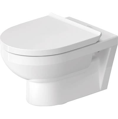 Duravit 2562090092 - Duravit No.1 1.6/0.8 Gpf Dual Flush Rimless Ada Compliant Round Wall Mounted Toilet In White - Seat, Actuator, And In-Wall Tank And Carrier Sold Separately