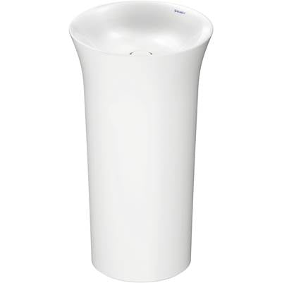 Duravit 2702500070 - Duravit White Tulip19 5/8" Pedestal Sink In White With Rear Outlet