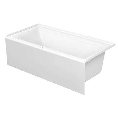 Duravit 700407000000090 - Duravit Architec 66" X 32" Rectangular Alcove Bathtub In White Acrylic With Right Drain, Drain Sold Separately