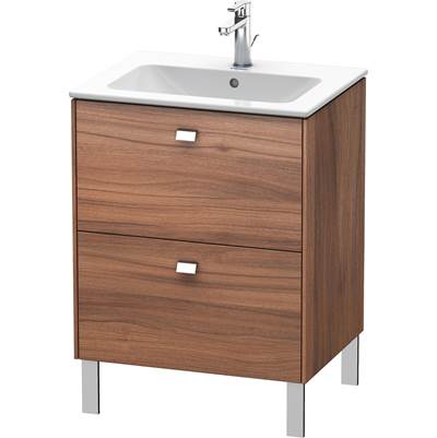 Duravit BR440101079 - Duravit Brioso 24 3/8" Wall Mount Two Drawer Single Vanity Cabinet In Natural Walnut, Sink Sold Separately