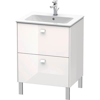 Duravit BR440102222 - Duravit Brioso 24 3/8" Wall Mount Two Drawer Single Vanity Cabinet In High Gloss White, Sink Sold Separately