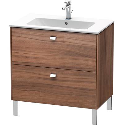 Duravit BR440201079 - Duravit Brioso 32 1/4" Wall Mount Two Drawer Single Vanity Cabinet In Natural Walnut, Sink Sold Separately
