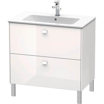 Duravit BR440202222 - Duravit Brioso 32 1/4" Wall Mount Two Drawer Single Vanity Cabinet In High Gloss White, Sink Sold Separately