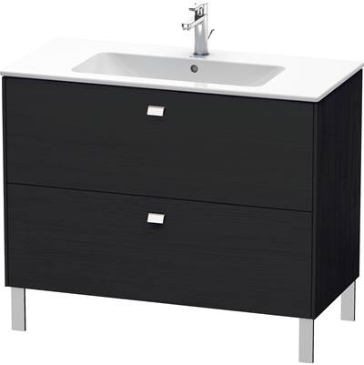 Duravit BR440301016 - Duravit Brioso 40 1/8" Wall Mount Two Drawer Single Vanity Cabinet In Black Oak, Sink Sold Separately