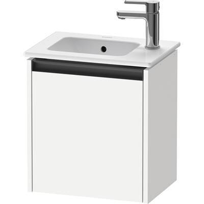 Duravit K25060L18180000 - Duravit Ketho.2 16 1/8" Wall Mount One Door Single Vanity Cabinet In Matte White, Sink Sold Separately