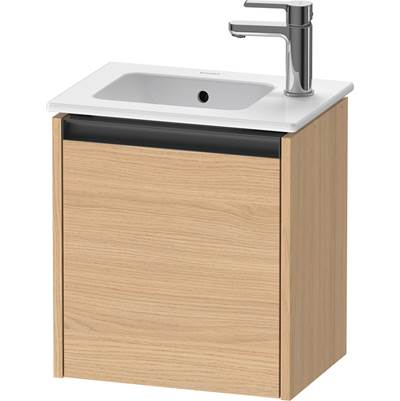 Duravit K25060L30300000 - Duravit Ketho.2 16 1/8" Wall Mount One Door Single Vanity Cabinet In Natural Oak, Sink Sold Separately