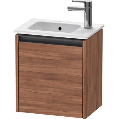 Duravit K25060L79790000 - Duravit Ketho.2 16 1/8" Wall Mount One Door Single Vanity Cabinet In Natural Walnut, Sink Sold Separately