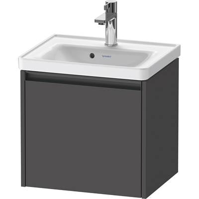 Duravit K25080049490000 - Duravit Ketho.2 19" Wall Mount One Drawer Single Vanity Cabinet In Matte Graphite, Sink Sold Separately