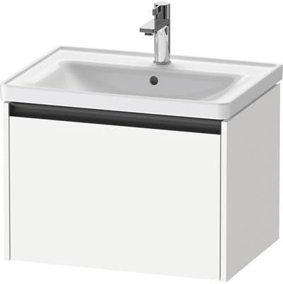 Duravit K25082018180000 - Duravit Ketho.2 25" Wall Mount One Drawer Single Vanity Cabinet In Matte White, Sink Sold Separately