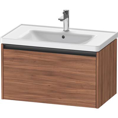 Duravit K25083079790000 - Duravit Ketho.2 30 7/8" Wall Mount One Drawer Single Vanity Cabinet In Natural Walnut, Sink Sold Separately