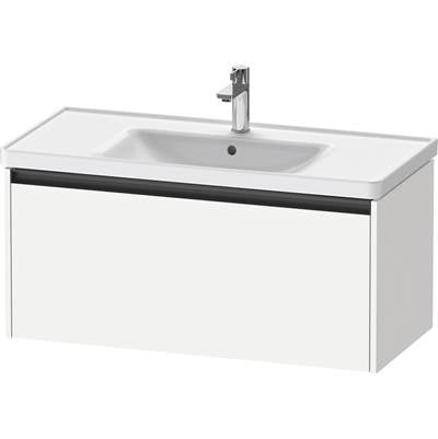 Duravit K25084018180000 - Duravit Ketho.2 38 3/4" Wall Mount One Drawer Single Vanity Cabinet In Matte White, Sink Sold Separately