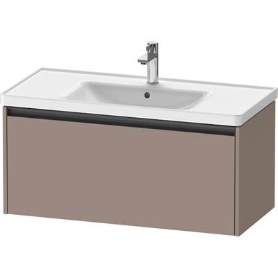 Duravit K25084043430000 - Duravit Ketho.2 38 3/4" Wall Mount One Drawer Single Vanity Cabinet In Matte Basalt, Sink Sold Separately