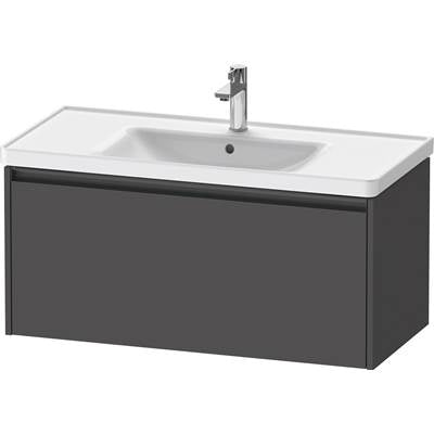 Duravit K25084049490000 - Duravit Ketho.2 38 3/4" Wall Mount One Drawer Single Vanity Cabinet In Matte Graphite, Sink Sold Separately