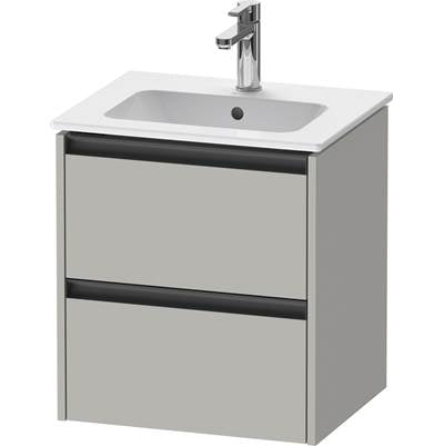 Duravit K25261007070000 - Duravit Ketho.2 20 1/8" Wall Mount Two Drawer Single Vanity Cabinet In Matte Concrete Gray, Sink Sold Separately