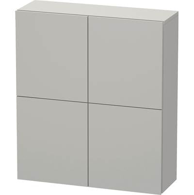 Duravit LC116700707 - Duravit L-Cube 27 1/2" X 31 1/2" Wall Mount Linen Cabinet In Matte Concrete Gray