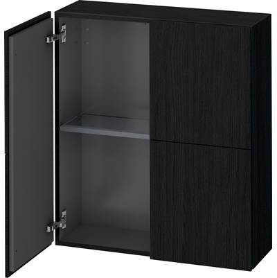 Duravit LC116701616 - Duravit L-Cube 27 1/2" X 31 1/2" Wall Mount Linen Cabinet In Black Oak