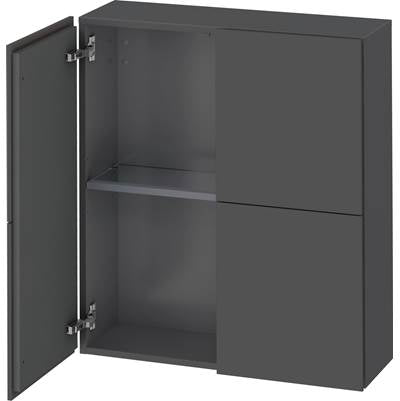 Duravit LC116704949 - Duravit L-Cube 27 1/2" X 31 1/2" Wall Mount Linen Cabinet In Matte Graphite