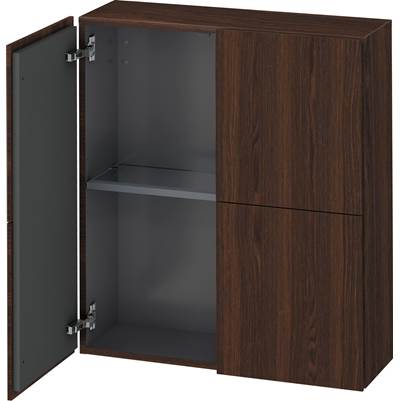 Duravit LC116706969 - Duravit L-Cube 27 1/2" X 31 1/2" Wall Mount Linen Cabinet In Brushed Walnut