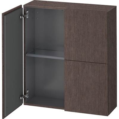 Duravit LC116707272 - Duravit L-Cube 27 1/2" X 31 1/2" Wall Mount Linen Cabinet In Brushed Dark Oak