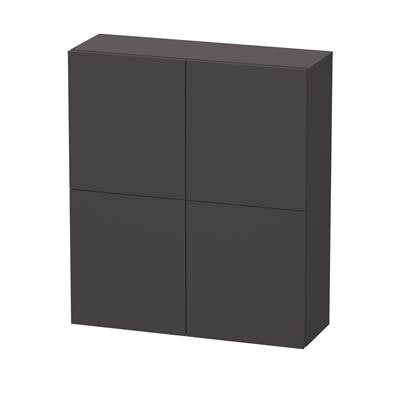 Duravit LC116708080 - Duravit L-Cube 27 1/2" X 31 1/2" Wall Mount Linen Cabinet In Super Matte Graphite