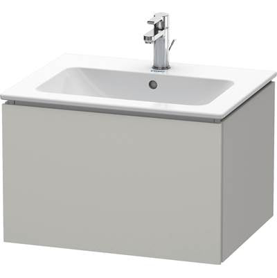 Duravit LC614000707 - Duravit L-Cube 24 3/8" Wall Mount One Drawer Single Vanity Cabinet In Matte Concrete Gray, Sink Sold Separately