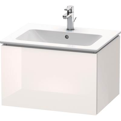 Duravit LC614008585 - Duravit L-Cube 24 3/8" Wall Mount One Drawer Single Vanity Cabinet In High Gloss White, Sink Sold Separately