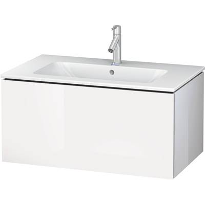 Duravit LC614102222 - Duravit L-Cube 32 1/4" Wall Mount One Drawer Single Vanity Cabinet In High Gloss White, Sink Sold Separately