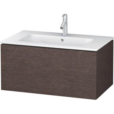 Duravit LC614107272 - Duravit L-Cube 32 1/4" Wall Mount One Drawer Single Vanity Cabinet In Brushed Dark Oak, Sink Sold Separately