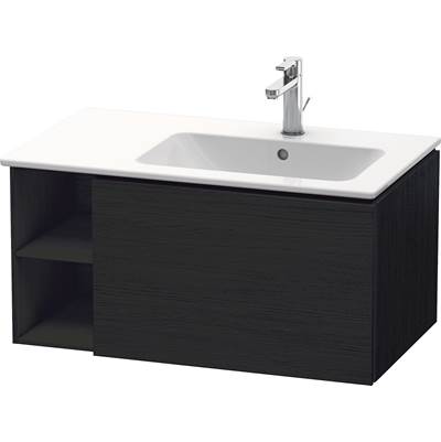 Duravit LC619201616 - Duravit L-Cube 32 1/4" Wall Mount One Drawer Single Vanity Cabinet In Black Oak, Sink Sold Separately