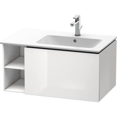 Duravit LC619202222 - Duravit L-Cube 32 1/4" Wall Mount One Drawer Single Vanity Cabinet In High Gloss White, Sink Sold Separately