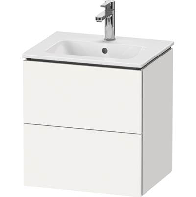 Duravit LC621801818 - Duravit L-Cube 20 1/2" Wall Mount Two Drawer Single Vanity Cabinet In Matte White, Sink Sold Separately