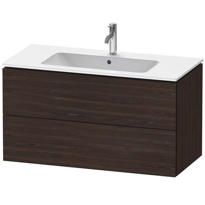Duravit LC624206969 - Duravit L-Cube 40 1/8" Wall Mount Two Drawer Single Vanity Cabinet In Brushed Walnut, Sink Sold Separately
