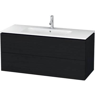 Duravit LC624301616 - Duravit L-Cube 48" Wall Mount Two Drawer Single Vanity Cabinet In Black Oak, Sink Sold Separately