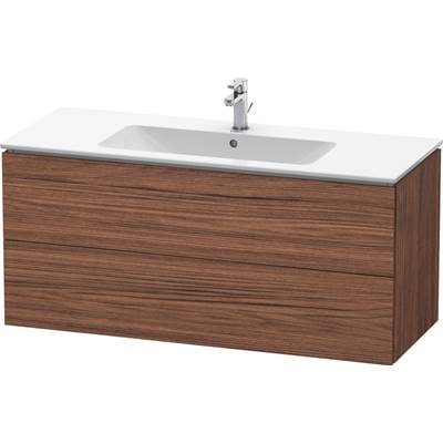 Duravit LC624302121 - Duravit L-Cube 48" Wall Mount Two Drawer Single Vanity Cabinet In Dark Walnut, Sink Sold Separately