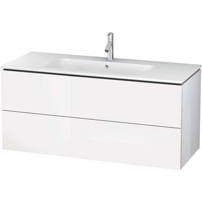 Duravit LC624308585 - Duravit L-Cube 48" Wall Mount Two Drawer Single Vanity Cabinet In High Gloss White, Sink Sold Separately