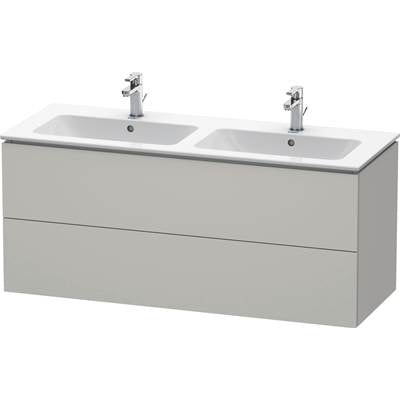 Duravit LC625800707 - Duravit L-Cube 50 3/4" Wall Mount Two Drawer Single Vanity Cabinet In Matte Concrete Gray, Sink Sold Separately
